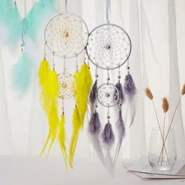 Decorative Figurines Christmas Pendant Dream Catcher Feather Wind Chime Wall Hang Home Wedding Decoration Gift