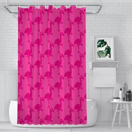 Shower Curtains Pink Panic Flamingo Boho Waterproof Fabric Funny Bathroom Decor With Hooks Home Accessories