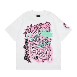 Hellstart T-Shirts Luxury Men's Fashion Original Design Hip Hop Summer Cotton High Quality Graphic T Shirt Classic Vintage Tshirt Streetwear Bone Casual Tops Clothes