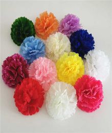 300PCS 9CM 13Colors Artificial carnation Silk Flower Head DIY Mother039s Day Flower Bouquet Background Decoration Festival Supp5197155