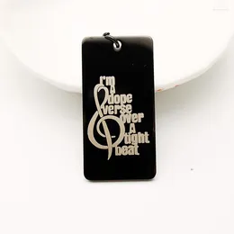 Charms 5pcs Music Dope Charm Stainless Steel I'm A Verse....High Polish Mirror Surface Pendant