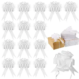 Party Decoration 30Pcs Bow Rosette Wedding Bows White Car Ribbons Hme Festive Gift Packaging