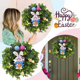 Decorative Flowers Wreath Pendant Decoration Garland Door Easter Eggs Simulation Christmas Decorations