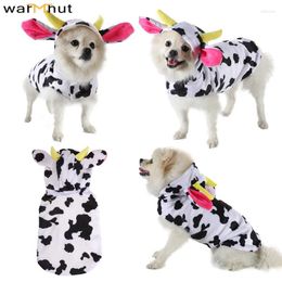 Dog Apparel WarmHut Cow Cat Costumes Pet Halloween Christmas Cosplay Dress Hoodie Funny Outfits Clothes For Puppy Dogs Cats S M L XL