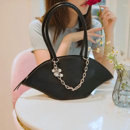 Evening Bags Women Handbags And Purses Pearl Chain Designer Ladies Hat Shoulder Quality Pu Leather Axillary Bag Bolsa Female Tote