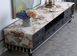 Proud Rose European TV Cabinet Cover Cloth Tassel Tablecloth Table Runner Household TV Ark Dustproof Cover Dresser 2011207818569