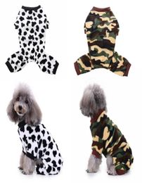 Dog Apparel UK Pet Cows Dot Camouflage Pyjamas Cat Jumpsuits Soft Puppy Christmas Clothes Costumes4433625