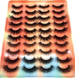 False Eyelashes Pairs 25 Mm 3d Mink Lashes Bulk Faux With Custom Box Wispy Natural Pack Short Wholes EyelashesFalse5108189