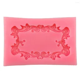 Baking Moulds Fondant Mould Decor Cake Vintage Frame Icing Silicone Sugar