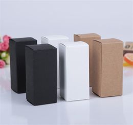 10 size Black white Kraft Paper cardboard box Lipstick Cosmetic Perfume Bottle Kraft Paper Box Essential Oil Packaging Box LZ14168145412