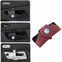 Car Stickers 1pcs New Car Sun Visor Glasses Clip Sunglasses Protect Accessories For VW Volkswagen Golf Polo Passat Touran Jetta T240513