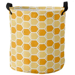 Laundry Bags Honeycomb Cartoon Hexagonal Geometry Foldable Basket Large Capacity Waterproof Storage Organiser Kid Toy Bag