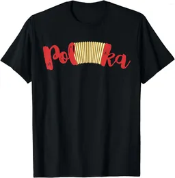 Men's T Shirts Polka Music Accordion TShirt Lover Gift For Men Women Musician Short Sleeve Mens Cotton