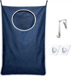 Laundry Bags Large Oxford Hanging Hamper Bag Door With Hooks For Dirty Clothes