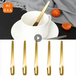 Coffee Scoops Dessert Spoon Light Weight Fashion Black Choice Rose Gold Quality Unique Utensils Ice Cream