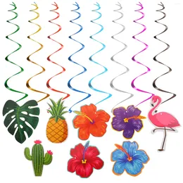 Party Decoration Hawaiian Spiral Decor Supplies Hanging Ornaments Decorate Swirl Luau Paper Tropical Themed Classroom Banquet