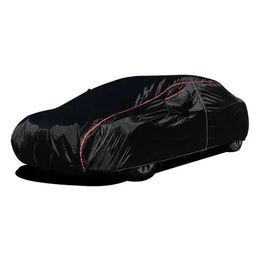 Car Covers 190T Black Full Car Covers Outdoor Prevent Sun Snow Rain Dust Frost Wind For Mazda 3 Sedan CX-5 CX-9 T240509