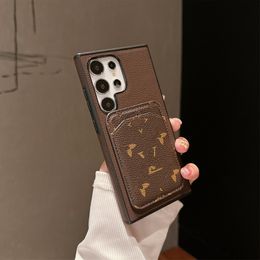 Luxury Leather Designer Phone Cases For iPhone 15 14 plus 13 12 mini 11 Pro XR XS MAX SAMSUNG S22U FLIP3 Letter Mobile Back Cover With Card Pocket iphone Case Retail