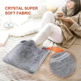 Blankets Plug In Electric Heating Pads Winter Pad Heats Control Settings Power Saving Foot Warming Mat Crystal Plush Washable Blanket