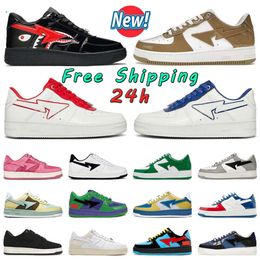 Free Shipping Shoes Designer Casual Shoes Low Men Women Patent Leather Shark Black White Abc Camo Camouflage Skateboarding Sports Sneakers Trainers Outdoor shoes