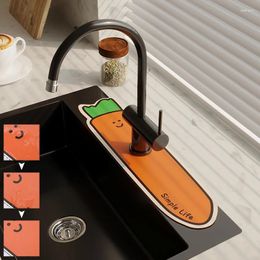 Table Mats Cartoon Rubber Faucet Splash Proof Water Pad Absorbent Pads Sink Drain Mat Catcher Anti-slip Countertop Protector