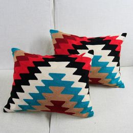 Pillow Vintage Rectangle Cover Ethnic Aztec Pattern Embroidery Case With For Sofa Bed Simple Home Decor 35 45cm 2 Pieces