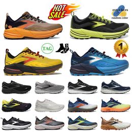 Athletic Running Shoes Brooks Designer Platform Loafers Sneakers Mens Womens Trainers Blue Black Orange Yellow Blue Green Red Navy Ultralight Midsole Casual Shoes