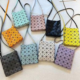 Small Square Box Crossbody Bag Designer Rhombus Stitching Frosted Shoulder Bag Women Handbag Wallet