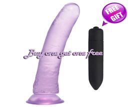 Vibrating Dildo Dong Realistic Artificial Jelly Cock with Strong Suction Cup G Spot Masturbator Flexible Dildos Sex Toys Y181026059866467