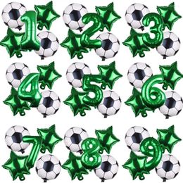 Party Decoration Football Birthday Balloons Set Number Balloon Suit Foil Ballon Supplies Decorative Tools Baby Shower Gift