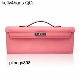 Handbag Keliys Genuine Leather 7A Box Skin Designer Bags Genuine Leather Bags Box Leather Calfskin Rose Swift Clutch in