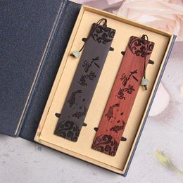 Chinese Style Cultural And Creative Gifts College Graduation Souvenirs Mahogany Inspirational Wise Foolish Bookmarks