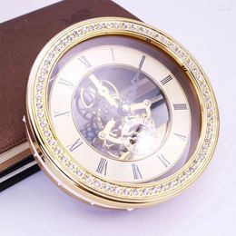 Clocks Accessories Roman Numeral Clock Movement With Crystal Gold Insert Repair Replacement 148mm DIY Watchmaker Parts Tool Crafts