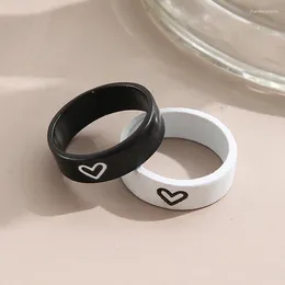Cluster Rings Simple Couple Ring Men And Women Combination Ins Wind Net Red Love Lover Gift For