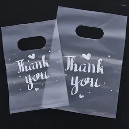 Gift Wrap 100 Pcs Mini Thank You Plastic Bags Wedding Candy Shopping Carrier