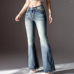 Women's Jeans Flare Women Skinny High Waist Denim Pants Y2k Clothes Trousers Vintage Washed Retro Korean Fashion Streetwear 2024