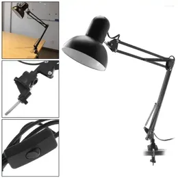 Table Lamps Flexible Swing Arm Home Desk Lamp With Rotatable Head And Clamp Mount Support For Office Study