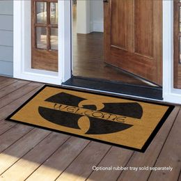 Carpet Wu Tang Welcome Door Mat Rubber Back Anti slip Entrance Outdoor porch Foot Home Decoration H240514