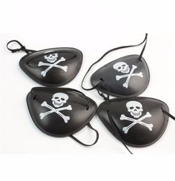 Skull pirate eye patch Plastic monocular pirate eye patch COS and performance show Holiday decoration 4 styles Fancy dress eye mas7011249