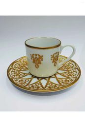 Cups Saucers Amazing Turkish Greek Arabic Coffee & Espresso Cup Set BG Sandblasting Art English