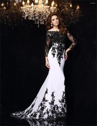 Party Dresses Stunning Sheath Evening Chiffon Lace Appliques Formal Occasion Scoop Neck Long Sleeves Sweep/Brush Train 2024