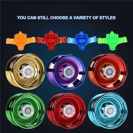 Yoyo 4-color professional aluminum metal yoyo suitable for children and beginners metal yoyo suitable for children and adults with yoyo accessories toys and gifts