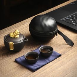 Teaware Sets Festival Kungfu Travel Tea Set Chinese Modern Advanced Gaiwan Porcelain Rotating Coffeeware Teekomplekt Home Decoration