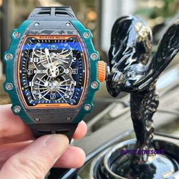 고급 시계 클래식 손목 시계 장미 금 탄소 섬유 투르 빌론 남성 비즈니스 고급 시계 WL G958을위한 완전 자동 기계적 시계