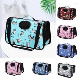 Cat Carriers Portable Pet Handbag Outing Travel Shoulder Bag Comfortable Breathable Lightweight Kitty Supplies Mochila Gato