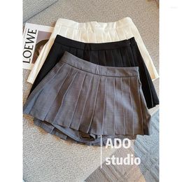 Skirts MEXZT Y2K Pleated Mini Women Streetwear High Waist Tennis Skirt Preppy Student Korean Fashion Black White A Line
