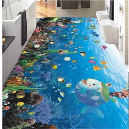 Wallpapers Custom Floors 3d Stereoscopic Wallpaper Ocean World Floor Decoration Painting Pvc Self-adhesive