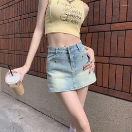 Women's Jeans Half-body Cowboy Skirt Female Summer High-waisted A-line Package Hip Spicy Girl Ins Style Korean Short