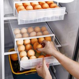 Storage Bottles 30 Grid Single Layer Egg Holder For Refrigerator BPA Free Container Fridge Household Organiser Box