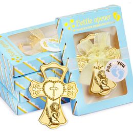 Party Favour 24pcs Baby Shower Bottle Opener Favours For Guests Prizes Popping Catholic Cross Gender Reveal With Little BOY